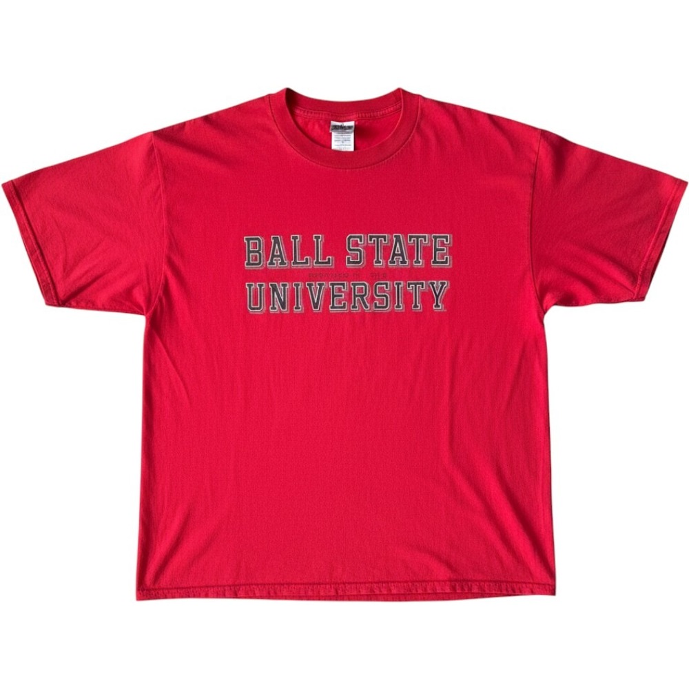 JanSport Ball State University Tee Shirt Mens XL Red VINTAGE Made in USA